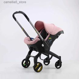 Strollers# Baby Stroller 3 in 1 With Car Seat Infant Cart High Landscope Folding Carriage Prams For Newborns 4 Q231116 Q240429