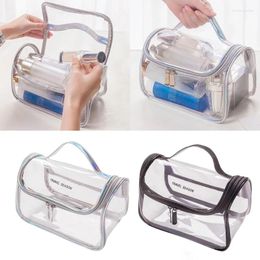 Storage Bags Transparent Makeup Bag Women Cosmetic Toiletries Waterproof Cases Portable Travel Gift Drop