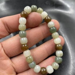 Strand Natural Hetian Jade Old Beads Bracelet Women's Small Duobao