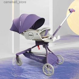 Strollers# Luxury Lightweight Shock absorption Baby Can Sit and Lie Down Luxury Baby Carriage Portable folding four wheels stroller Q231116