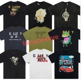 Mens T-Shirt Tasarımcı Galerileri Tee Depts Tişörtleri Yaz Kısa Kollu Eğlence Moda Üstleri Pamuklu Mektup Baskı S Kadın Giyim Boyutu S-XL