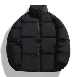 Men's Down Parkas New Winter Men Warm Puffer Jackets Thick Parkas Casual Men Padded Down Outwear Zipper Closure Long Sleeve Couple Outdoor Coat J231116