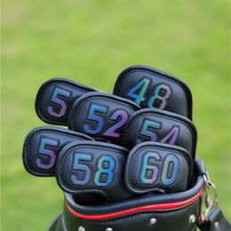 Other Golf Products magnetic buckle golf irons cover waterproof PU leather Cover 48 50 52 54 56 58 60 wedges outdoor sports accessories 231115