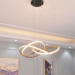 Black/White modern led chandelier lighting for living room bedroom restaurant kitchen pendant chandeliers home indoor lighting