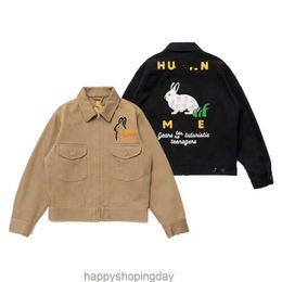 Men's Jackets New Humanmades Work Men Women 1 High-quality Rabbit Embroidery Jacket S-xlsvj7