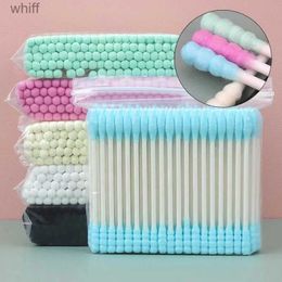 Cotton Swab 100pcs Double Head Cotton Swab Wood Sticks Disposable Buds Cotton For Beauty Makeup Nose Ears Cleaning Health Care ToolsL231116