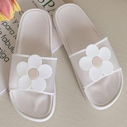 Flipe de flores de verão Mulheres falhas sandálias femininas pvc lindas garotas confortadas conforto casual de fundo macio sapatos de apartamento senhoras 19