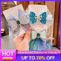 Hair Accessories Princess Headwear Cartoon Snowflake Hairpin Jewellery Demand Side Clip Lovely Mesh Children