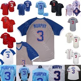 Dale Murphy Jersey 1980 Red Mesh BP 1982 Baby Blue Grey White Pullover Cream White Grey Navy Red Player Version Fans Vintage Size S-3XL