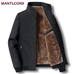 Men's Jackets MANTLCONX est 8XL Winter Thick Stand Collar Coats Casual Warm Fleece Cotton Jacket Outwear 231115