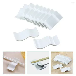 Dinnerware Sets 10 Pcs Ceramic Chopstick Rest Spoon Holder Porcelain Chinese Fork Japanese Stand