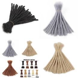 Hair Pieces Afro Kinky Bk Natural Human Dreadlocks Braids Cloghet Braiding Extensions Handmade Soft Faux Locs For Women Black 220409 D Dhhlu