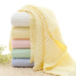 Blankets Swaddling Baby Receiving Blanket Infant Gauze Bath Towel Kids Swaddle Bedding 6 Layers 100*100cm Pure Cotton Bubble Muslin Blanket 231115