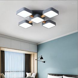 Chandeliers Modern Bedroom Ceiling Lamp Small Apartment Living Room Dining Creative Macaron LED Interior Decorative Lamps