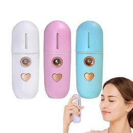 Steamer Heart Mini USB charging nano face moisturizing spray beauty instrument household humidifier steam skin care 231115