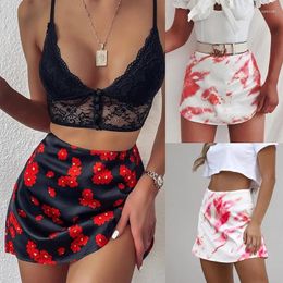 Skirts 2023 Summer Woman Skirt A-line Floral Mini Shirts Female High Street Bottom Clothes Size S-XL