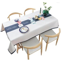 Table Cloth Kids Modern Tablecloths Cover Cute Large Waterproof Oilproof Tabel Soft Dining Party Mantel Mesa Home Textile