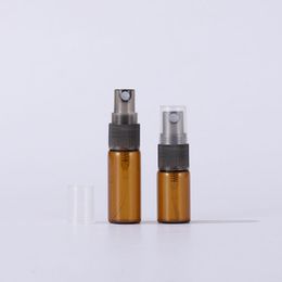 Hot Sale Clear Brown Portable Dispenser Bottles 3-10ml With Black Or White Spray