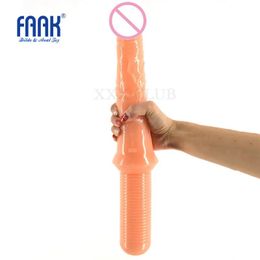 Dildos/Dongs FAAK 42x5.1cm Super Long Soft Flexible Double Dong Sword Shape Dildo Realistic Artificial Penis Woman Lesbian Sex Toy 231116