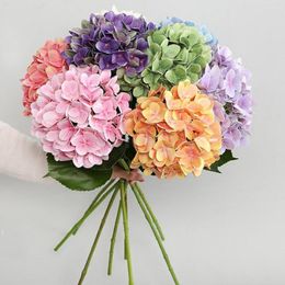 Decorative Flowers 1Pc 60cm Artificial Hydrangea Silk Fake Branch For DIY Vase Bridal Bouqeut Home Wedding Banquet Centerpiece Decoration