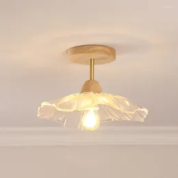 Ceiling Lights Postmodern Nordic Suspended Lamp For Cloakroom Aisle E27 Flower Glass Light