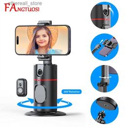 Stabilizers FANGTUOSI 2023 New 360 Rotation Gimbal Stabilizer Selfie Stick Monopod Desktop tracking gimbal PTZ For Tiktok Smartphone live Q231116