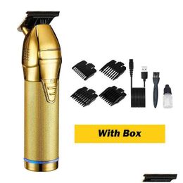 Clippers Trimmers Professional Hair Trimmer Gold Electric For Men Cordless Rechargeable Shaver Barber Cutting Hine T Styling 220121 Dr Dhrot