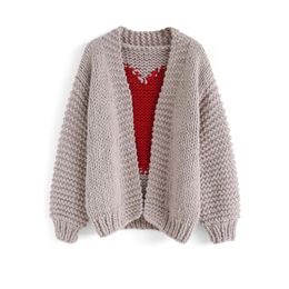 Women's Sweaters Autumn Winter Knit Cardigan Long Sleeve Heart Print Open Front Knitwear Sweater Coat 231116