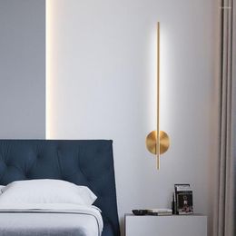 Wall Lamp Copper LED Indoor AC85-265V 10W Tricolour Dimming Modern Minimalist With High Brightness LEDs