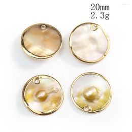 Charms 2PC Wedding Bride Charm Jewellery Natural Baroque Pearl Seashell MOP Necklace Pendant Hairpin Button Scrapbook Making Accessories