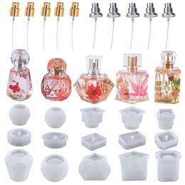 DIY Epoxy Resin Crystal Cut Surface Irregular Perfume Storage Decorative Silicone Mould Lotion Bottle Soap Dispenser 231115