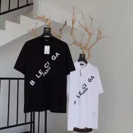 New men's T-shirt Black and white designer chest classic alphanumeric numbers direct spray fashion men's and women's oversized short sleeve cotton 3xl