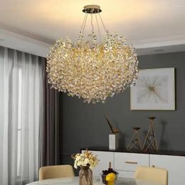 Chandeliers Modern Round Chandelier Pendant Lamps Living Room K9 Crystal Ceiling Luxury Lighting Fixtures For Dinning