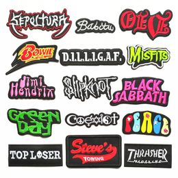 Customize Apparel Patches BAND DIY Clothes Embroidery English Letter Patch Applique Ironing Clothing Sewing Supplies Decorative Badges Stickers