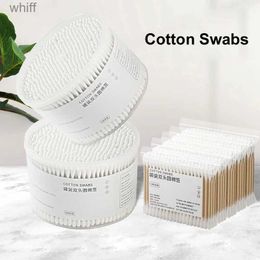 Cotton Swab Bamboo Cotton Swabs Bamboo Stick Cotton Swabs for Ears Natural Cotton Tips for Makeup Cleaning Rounded and PointedL231116