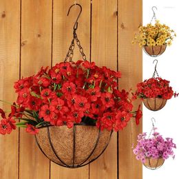 Decorative Flowers Artificial Hangings Flower Baskets Valentine's Violet Party Decoration DIY Hanging Garland For Outdoor