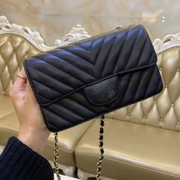 Luxury Shopping Top Designer Women 10A Top Tier Quality Flap Bag Luxury 28CM 18CM Real Leather Lambskin Classic All Black Purse Quilted Crossbody Handbag