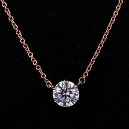 Starsgem 9K 10K 14K Gold Womens Costume Jewellery Lab Diamond Necklace