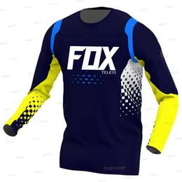 2023Men's T-Shirts 2023 men Sports fox teleyi Downhill Jerseys Long Sleeves MTB Shirts Offroad Motorcycle Jersey Boys Motocross Sportwear ClothingQ23