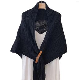 Scarves Women's Shawl Wrap Knitted Shrug Sweater With PU Tie Belt Triangle Design Decorative Scarf Accessories NOV99