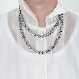 Chains Plain Chain Necklace Pendant Platinum Cuba Fashion Men's And Women's Hip-hop Clavicle Versatile Gifts