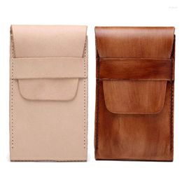 Watch Boxes Cowhides Single Travel Case Genuine Leather Bags Nude/Brown Jewellery Accessory Organiser For Men Women