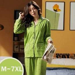 Women's Sleep Lounge Spring 5XL 7XL Long-Sleeved Pajamas Women's Large Bust Sleepwear Nightwear Women's Home Clothes Casual Nightgown Pyjama Homewear zln231116