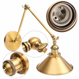 Wall Lamp 2023 Retro Brass W/ Long Swing Arm Illumination Lighting Fixture Sconce 2 Adjustable Arms Bedroom