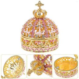 Jewelry Pouches Crown Jewel Box Gift Holder Container Storage Organizer Ring Packing Case Cases Retro Gifts Jeweler