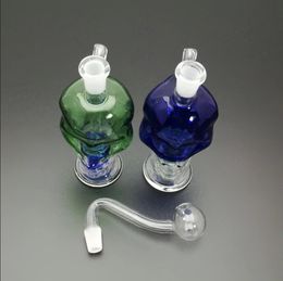 Smoking Pipe Mini Hookah glass bongs Colorful Metal Shape Colorful skull bone glass water pipe set