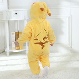 Rompers Baby Rompers Baby Girl Clothes Kigurumi Kids Onesie Cosplay Costume Born Boy Pyjama Flannel Warm Soft Jumpsuit 0-24M 231115