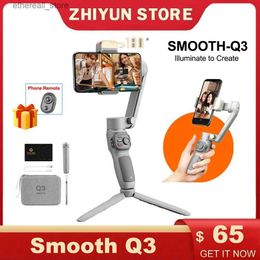 Stabilizers ZHIYUN SMOOTH Q3 Gimbal Smartphone 3-Axis Phone Gimbals Portable Stabilizer for iPhone 14 pro max 13 pro Samsung Q231116