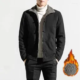 Men's Jackets 2023 Autumn Winter Men Coat Wool Lining Thick Warm Retro Jacket High Quality Casual Vintage Fleece Windbrekaer