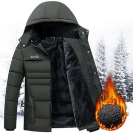 Men's Down Parkas Winter Trendy Cold Proof Hood Jacket Outwear Washable Men Thermal Coat Solid Color for Outdoor 231116